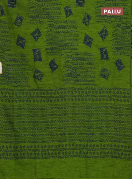 Banarasi semi matka saree light green with allover thread weaves and thread woven border