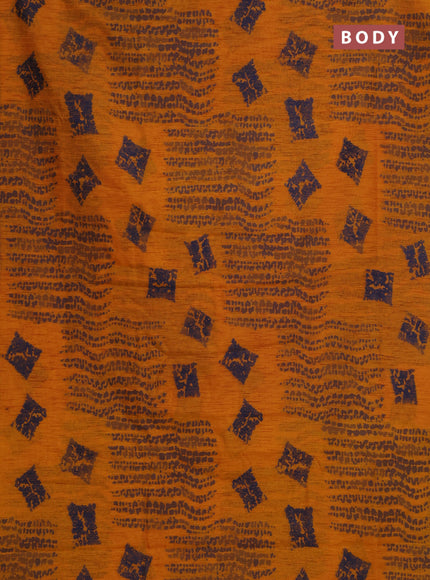 Banarasi semi matka saree dark mustard with allover thread weaves and thread woven border