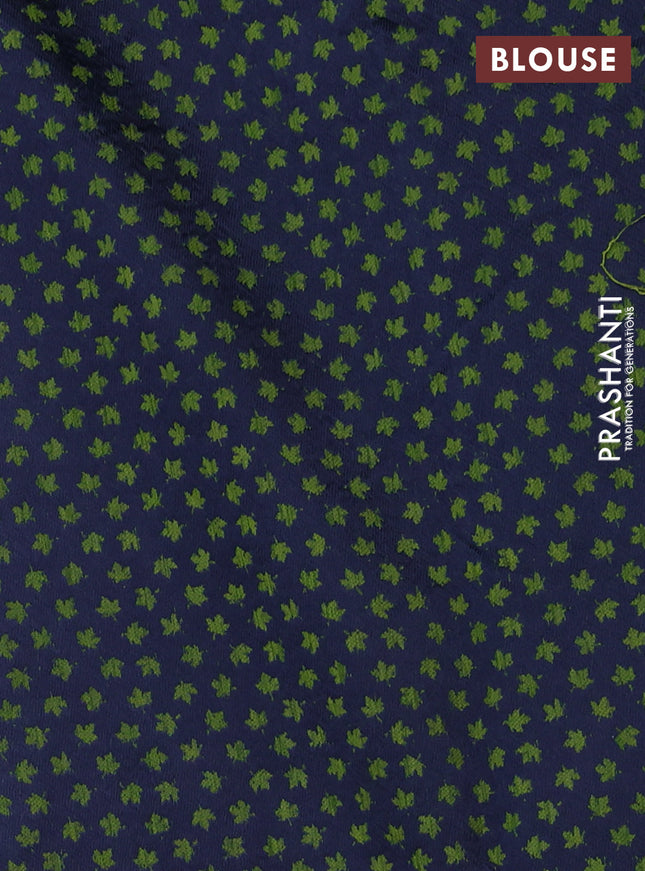 Banarasi semi matka saree light green with allover leaf thread woven buttas in borderless style