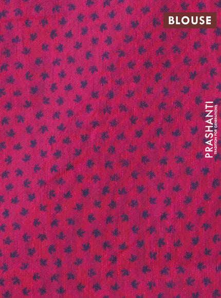 Banarasi semi matka saree pink with allover leaf thread woven buttas in borderless style