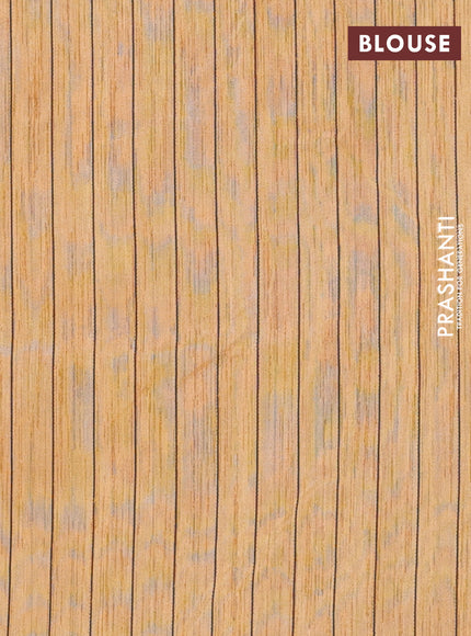 Banarasi semi matka saree sandal with allover thread weaves in borderless style