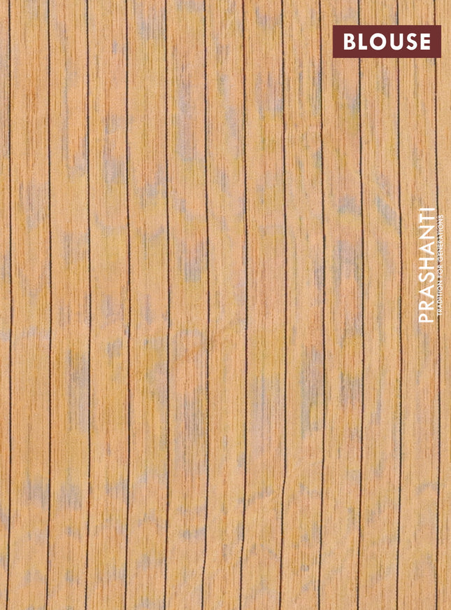 Banarasi semi matka saree sandal with allover thread weaves in borderless style