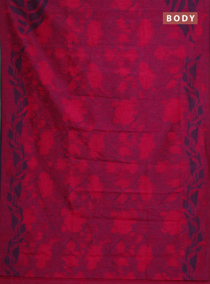 Banarasi semi matka saree pink with allover thread weaves in borderless style