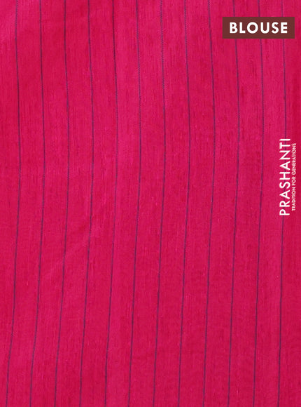 Banarasi semi matka saree pink with allover thread weaves in borderless style