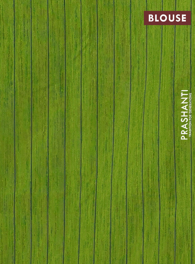 Banarasi semi matka saree light green with allover thread weaves in borderless style