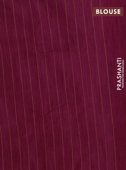 Banarasi semi matka saree wine shade with allover thread weaves in borderless style