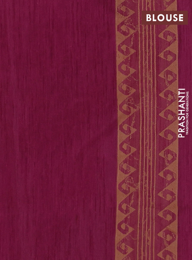 Banarasi semi matka saree wine shade with allover thread weaves and thread woven border