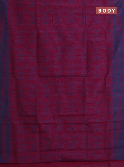 Banarasi semi matka saree wine shade with allover thread weaves and thread woven border