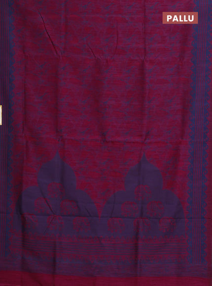Banarasi semi matka saree wine shade with allover thread weaves and thread woven border
