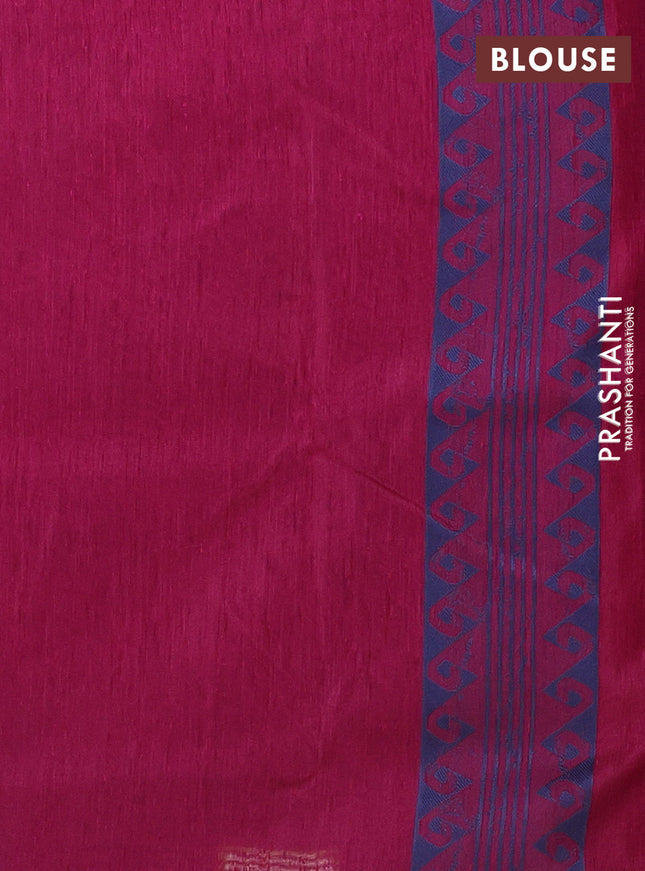 Banarasi semi matka saree wine shade with allover thread weaves and thread woven border