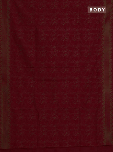Banarasi semi matka saree kumkum red with allover thread weaves and thread woven border