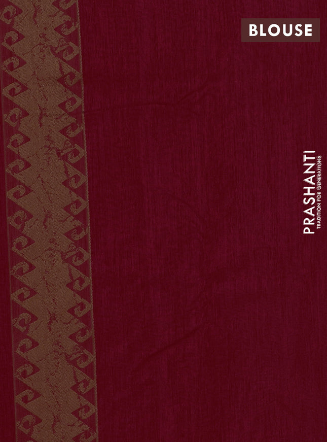 Banarasi semi matka saree kumkum red with allover thread weaves and thread woven border