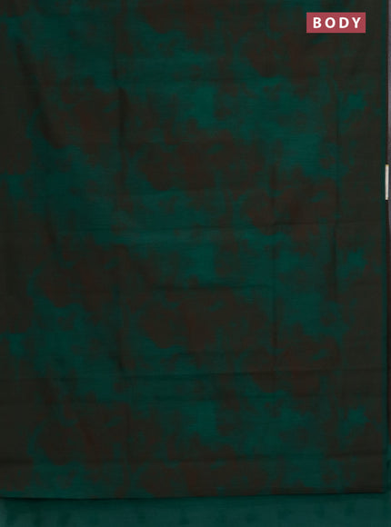 Banarasi semi matka saree green with allover thread weaves in borderless style