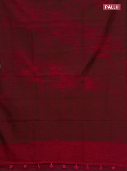 Banarasi semi matka saree pink with allover thread weaves in borderless style