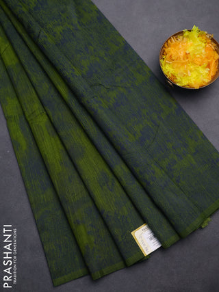 Banarasi semi matka saree light green with allover thread weaves in borderless style