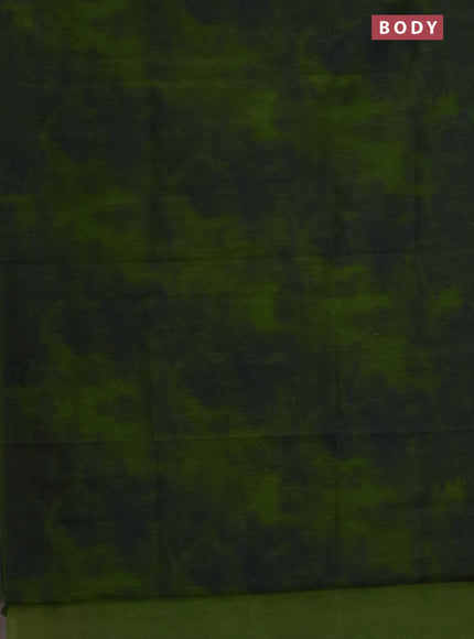 Banarasi semi matka saree light green with allover thread weaves in borderless style