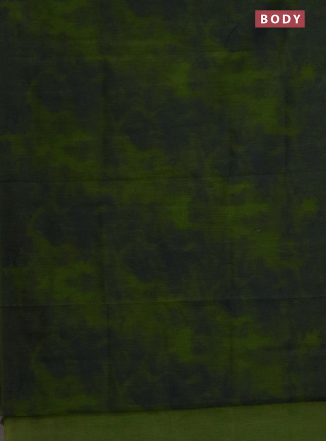 Banarasi semi matka saree light green with allover thread weaves in borderless style