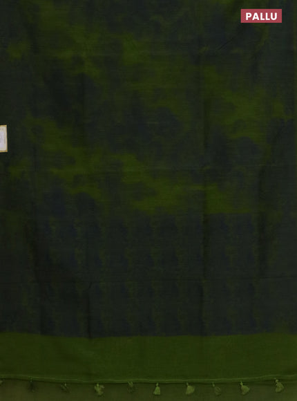 Banarasi semi matka saree light green with allover thread weaves in borderless style