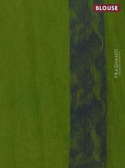 Banarasi semi matka saree light green with allover thread weaves in borderless style