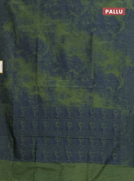 Banarasi semi matka saree sap green with allover thread weaves in borderless style