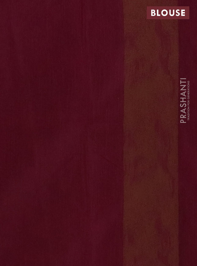 Banarasi semi matka saree wine shade with allover thread weaves in borderless style