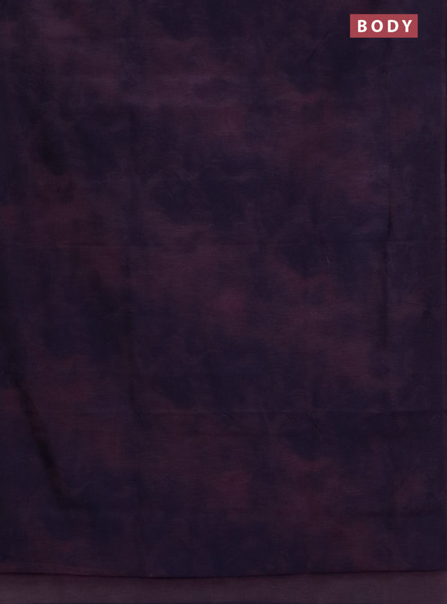Banarasi semi matka saree purple shade with allover thread weaves in borderless style