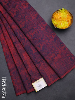 Banarasi semi matka saree dark peach pink with allover thread weaves in borderless style