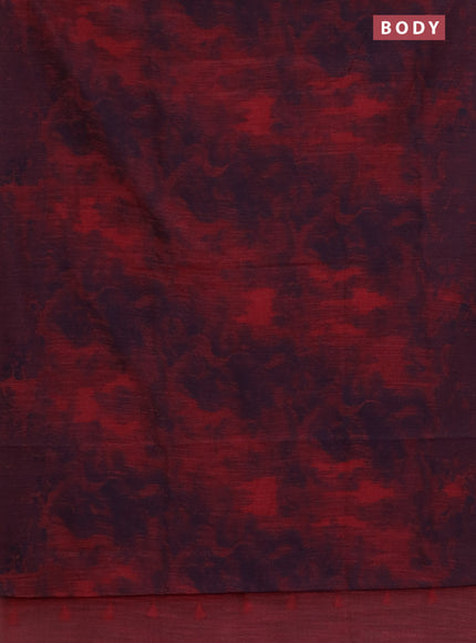 Banarasi semi matka saree dark peach pink with allover thread weaves in borderless style