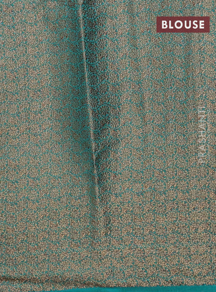 Banarasi semi matka saree wine shade and green with thread & zari woven buttas and banarastyle border