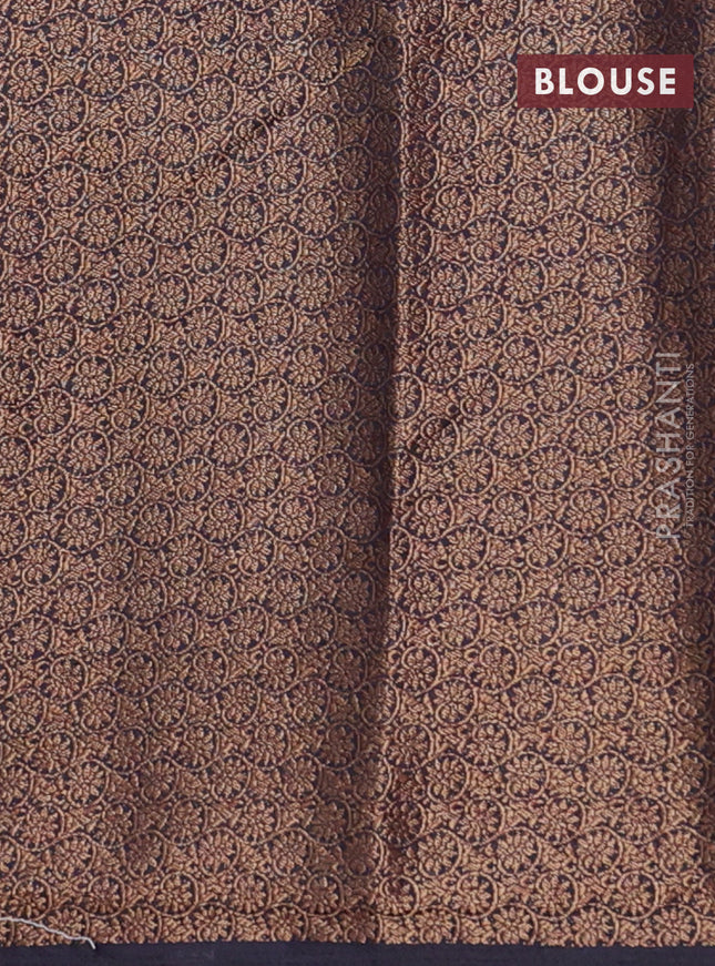 Banarasi semi matka saree teal blue shade and navy blue with thread & zari woven buttas and banarastyle border