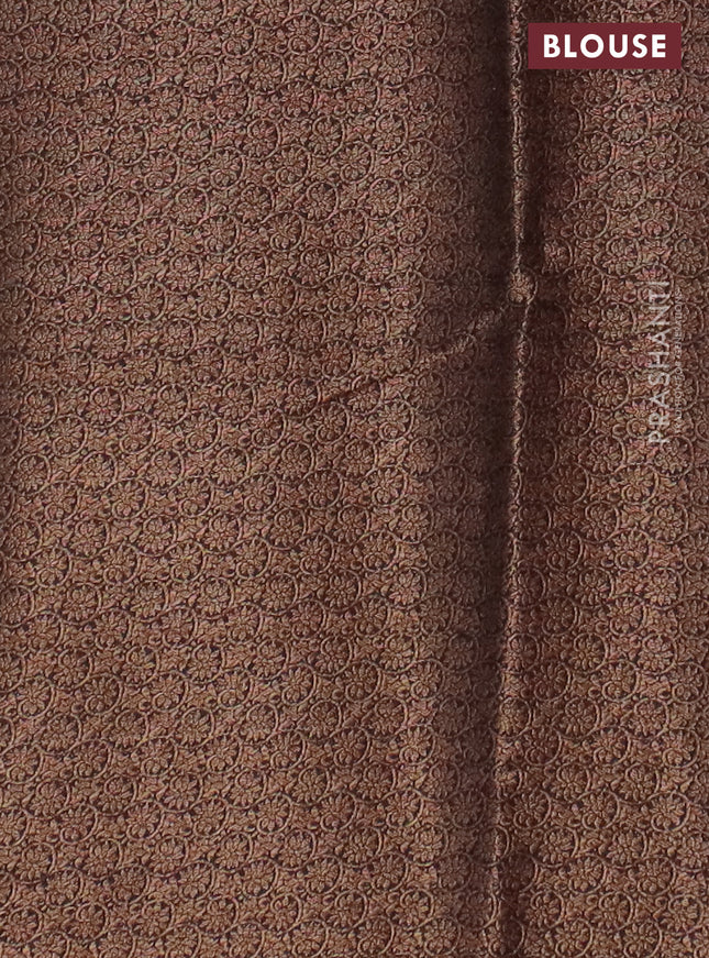 Banarasi semi matka saree teal green and navy blue with thread & zari woven floral buttas and banarastyle border