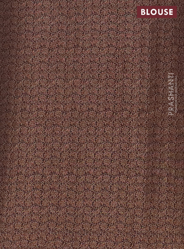 Banarasi semi matka saree teal blue shade and navy blue with thread & zari woven buttas and banarastyle border