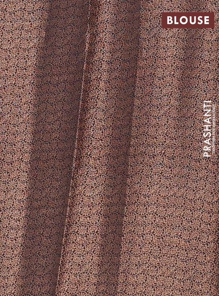 Banarasi semi matka saree teal blue shade and navy blue with thread & zari woven buttas and banarastyle border