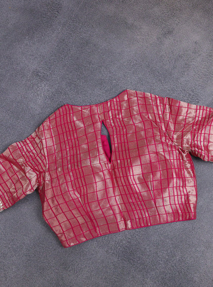 Banarasi silk saree pink with allover silver & gold zari woven buttas and gotapatti work pallu