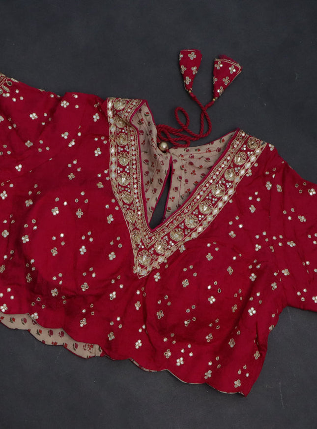 Satin crepe silk saree pink with plain body and zari butta border & rich zari pallu