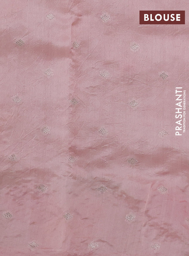 Pure organza silk saree peach orange with floral embroidery buttas and floral embroidery border