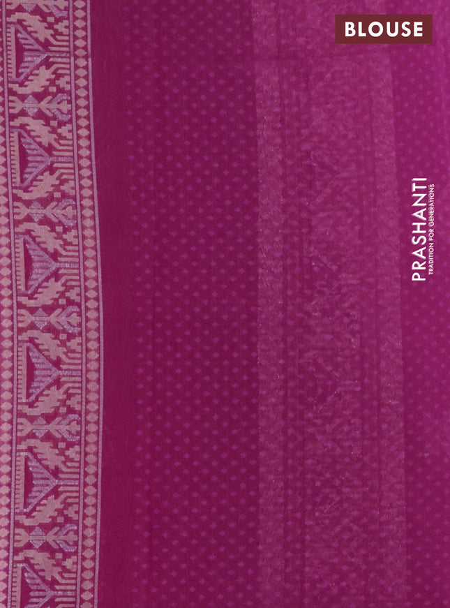 Banarasi semi katan silk saree purple with allover zari weaves and zari woven border