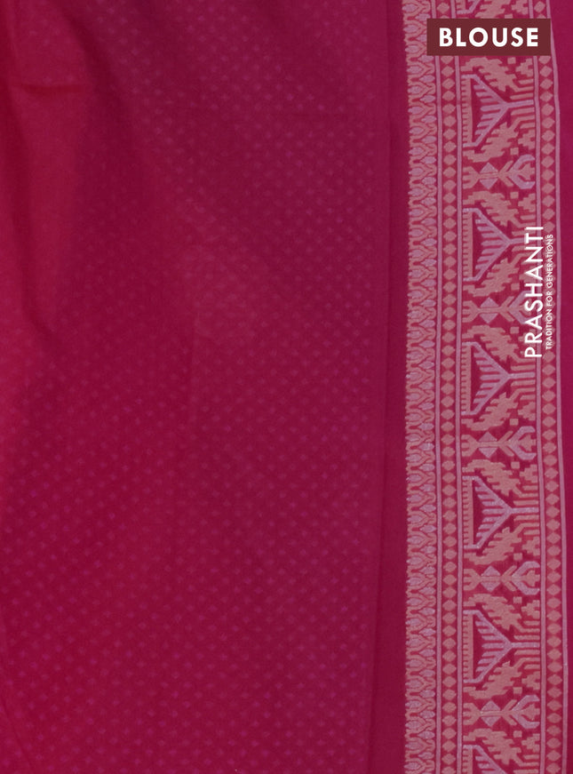 Banarasi semi katan silk saree pink with allover zari weaves and zari woven border