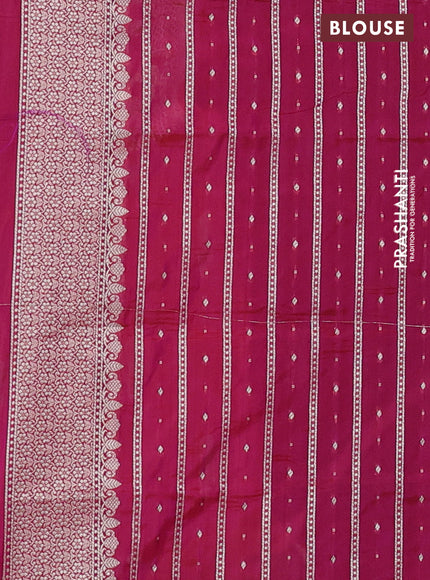 Banarasi semi katan silk saree dual shade of pink with zari woven buttas and rich zari woven border
