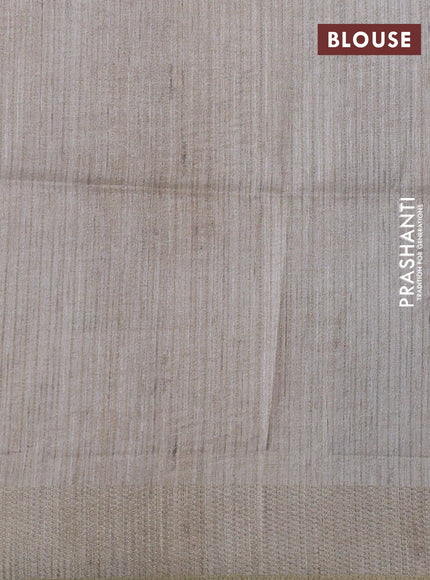 Semi matka saree multi colour and beige with allover geometric prints and zari woven border