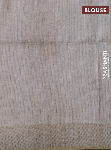 Semi matka saree multi colour and beige with allover geometric prints and zari woven border