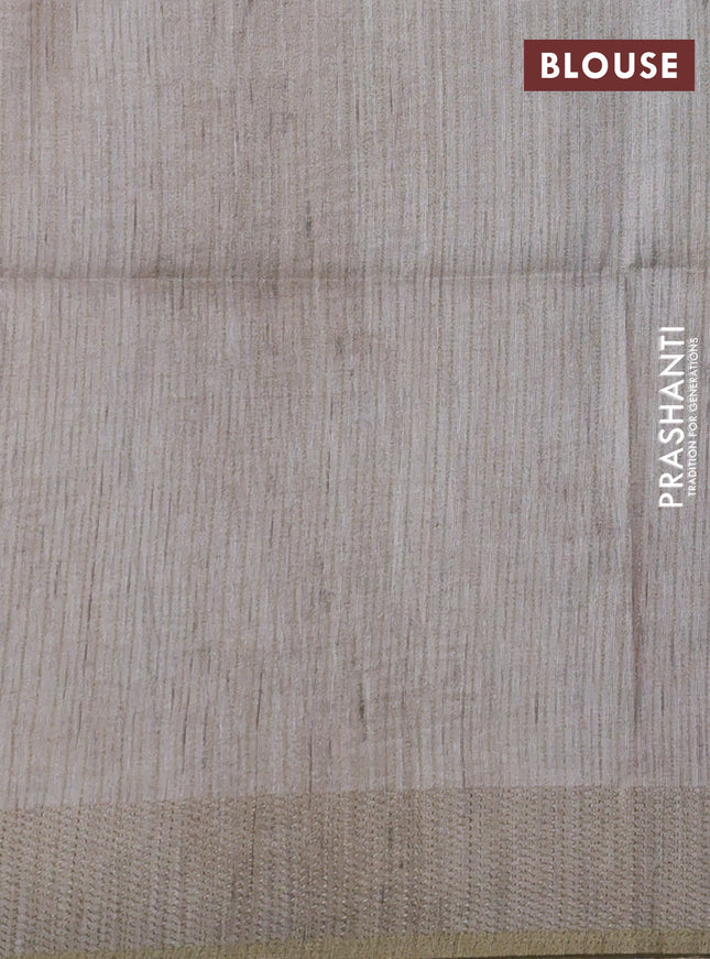 Semi matka saree multi colour and beige with allover geometric prints and zari woven border