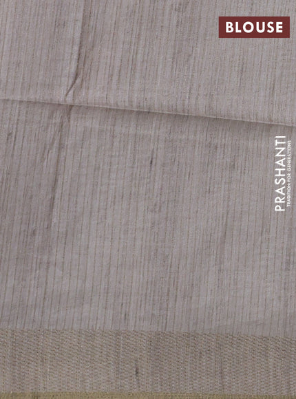 Semi matka saree multi colour peach pink and beige with allover geometric prints and zari woven border