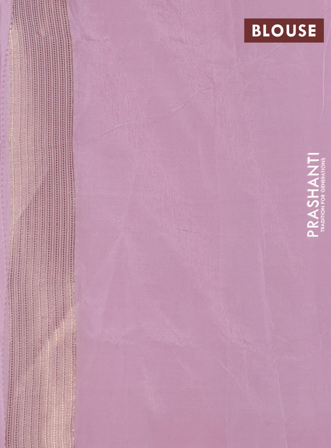 Banarasi tissue semi silk saree beige and baby pink with zari weaves & buttas and zari woven butta border