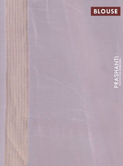 Banarasi tissue semi silk saree pastel grey and pastel pink shade with zari weaves & buttas and zari woven butta border