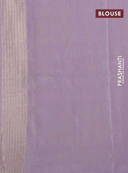 Banarasi tissue semi silk saree pastel grey with zari weaves & buttas and zari woven butta border