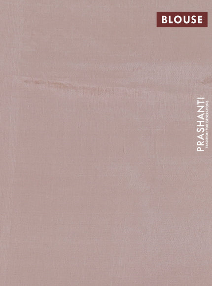 Banarasi tissue semi silk saree beige with zari weaves & floral buttas and zari woven border