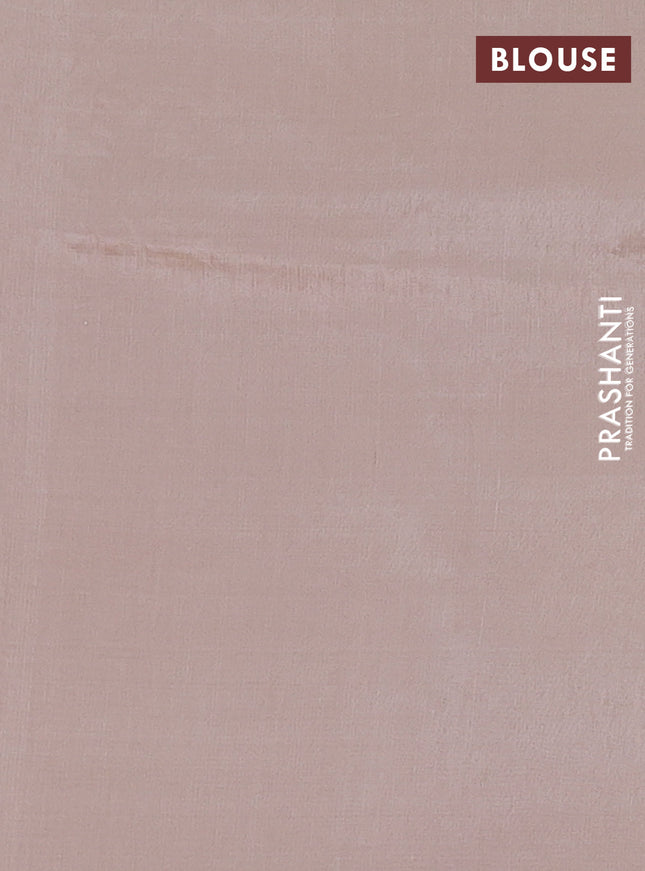 Banarasi tissue semi silk saree beige with zari weaves & floral buttas and zari woven border