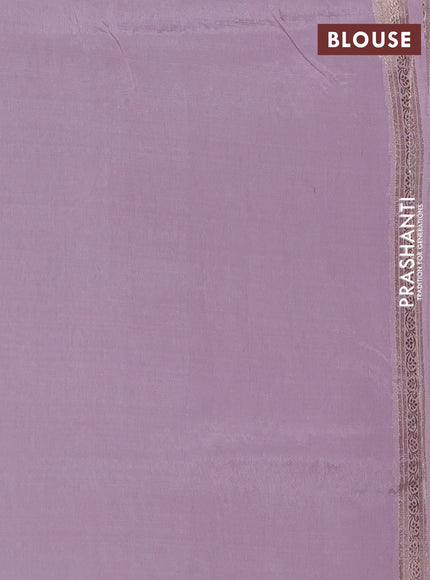Banarasi tissue semi silk saree pastel grey and mild lavender with zari weaves & buttas and zari woven butta border