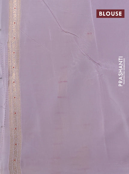 Banarasi tissue semi silk saree grey shade and pastel lavender with zari weaves & buttas and zari woven butta border